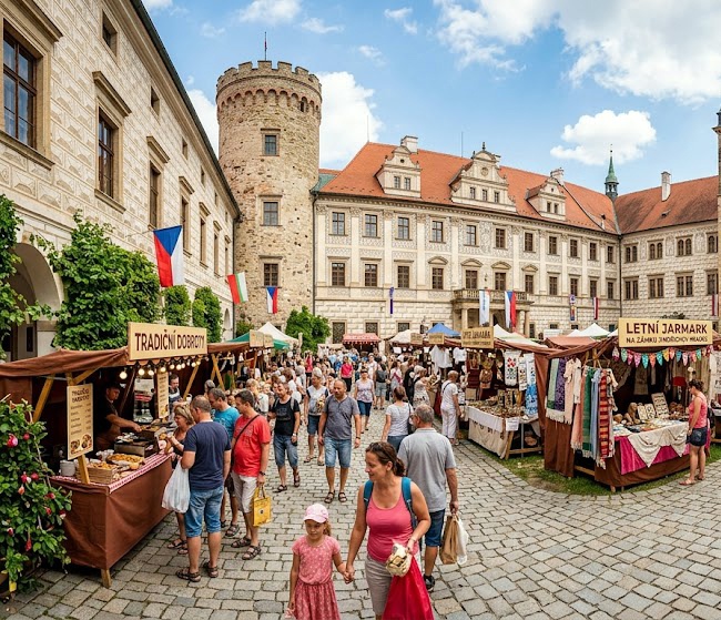 Letní jarmark na zámku Jindřichův Hradec