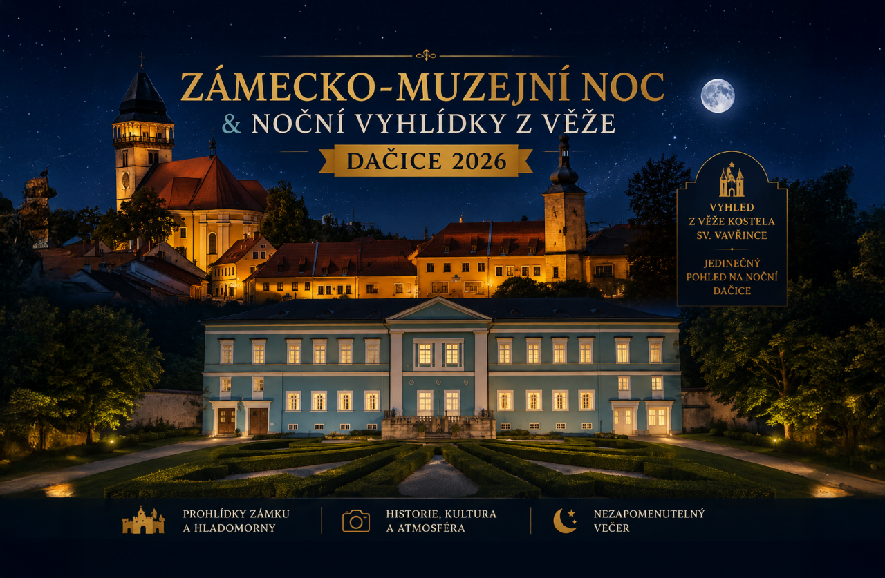 Zámecko-muzejní noc & Noční vyhlídky z věže – Dačice 2026